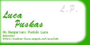 luca puskas business card