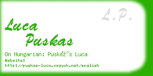 luca puskas business card